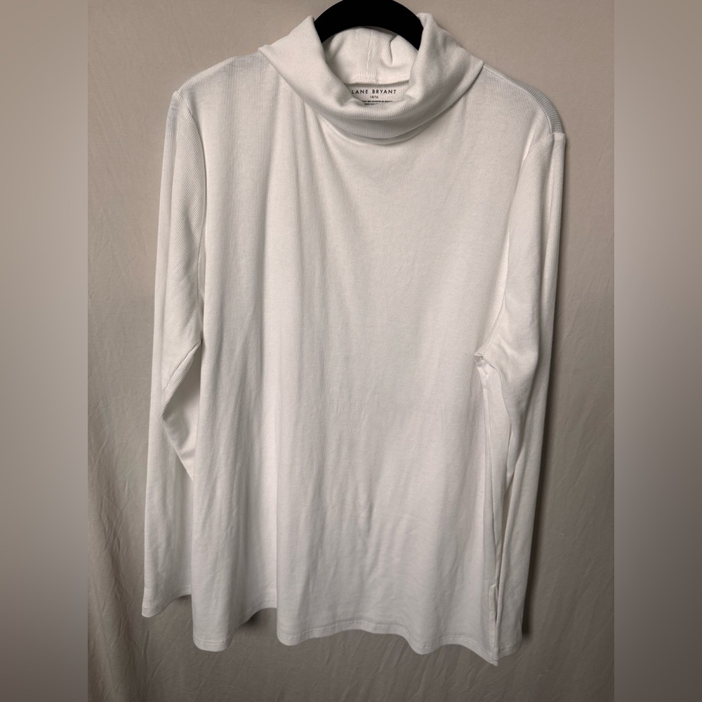 Lane Bryant White Long Sleeve Top